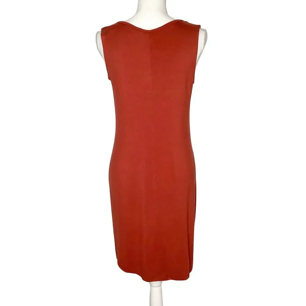 Liberty Love Burnt Orange Two Piece Dress Lace Cardigan Topper Small